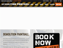 Tablet Screenshot of demolitionpaintball.co.uk
